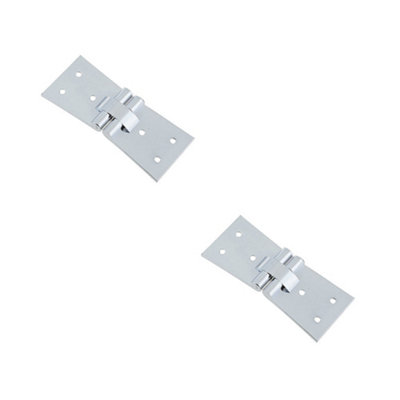 2 PACK Premium Polished Chrome Counter Flap Hinge 99mm x 40mm - Lift Up Bar Hatch