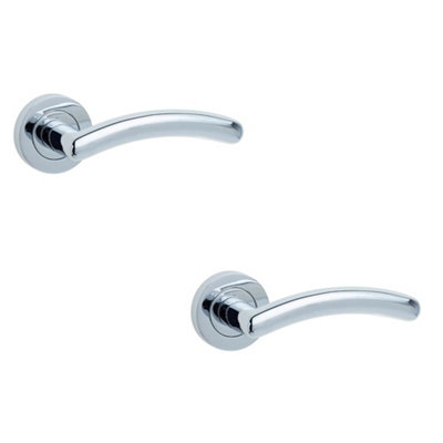 2 PACK Premium Polished Chrome Door Handle for Elegant Interiors - Interior Handle