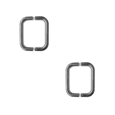 2 PACK Premium Polished Stainless Steel 19mm D Shape Pull Handle for B2B Fixing - 425x19mm Size - Door Handle