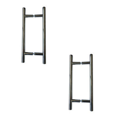 2 PACK Premium Polished Stainless Steel 19mm Pull Handle for B2B Fixing - Door Handle