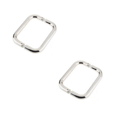 2 PACK Premium Polished Stainless Steel D Shape Pull Handle - 19mm, 150x19mm B2B Fixing - Door Handle