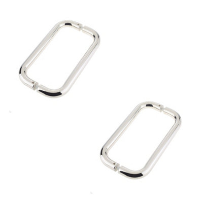 2 PACK Premium Polished Stainless Steel D Shape Pull Handle - 22mm - Door Handle