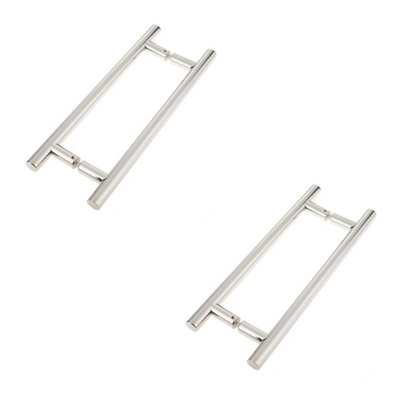 2 PACK Premium Polished Stainless Steel Pull Handle 25mm for B2B Applications - Door Handle