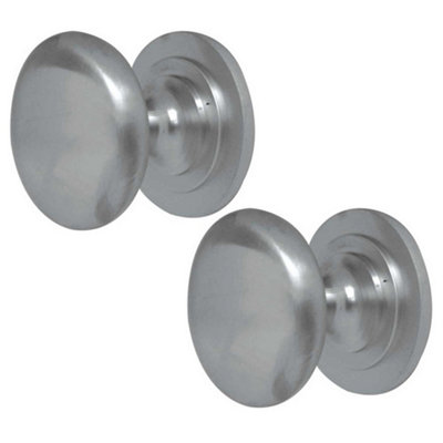2 PACK Premium Satin Chrome 50mm Cupboard Knob for Stylish Furniture Decor - Kitchen Cabinet Knob