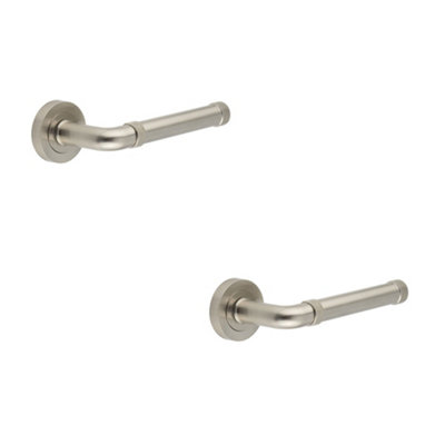 2 PACK Premium Satin Nickel Lever Door Handle JV853 - Interior Handle