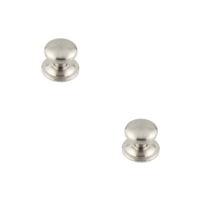 2 PACK Premium Satin Stainless Steel Centre Door Knob 70mm - Durable and Stylish Design - External Front Door Knob