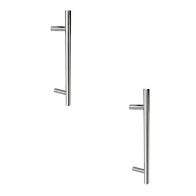 2 PACK Premium Satin Stainless Steel Pull Handle - 25mm B/T Fixing, 600x25x450mm - Door Handle