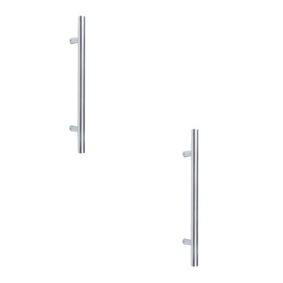 2 PACK Premium Satin Stainless Steel Pull Handle - 32mm, 600x32x400mm, B/T Fixing - Door Handle