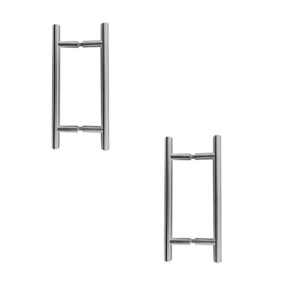 2 PACK Premium Satin Stainless Steel Pull Handle - 32mm B2B Fixing, 600x32x400mm - Door Handle