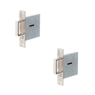 2 PACK Premium Satin Stainless Steel Sliding Door Edge Pull for Modern Interiors
