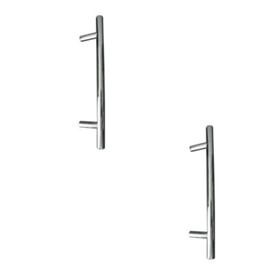 2 PACK Premium Satin Stainless Steel T Bar Cabinet Handle for Modern Kitchens - Kitchen Drawer Pull Handle