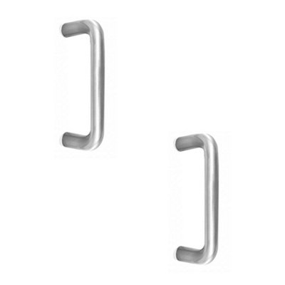 2 PACK Premium Stainless Steel 19mm D Shape Pull Handle - Grade 304 Satin Finish for Durable Use - Door Handle