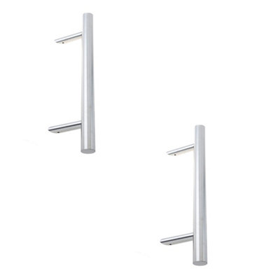 2 PACK Premium Stainless Steel Cranked Pull Handle 600x32mm in Satin Finish - Door Handle