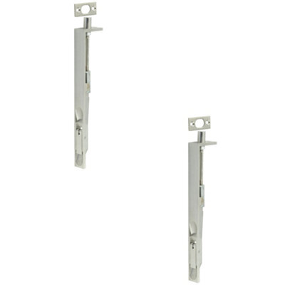 2 PACK Premium Stainless Steel Lever Action Flushbolts for Double Doors 203x20mm