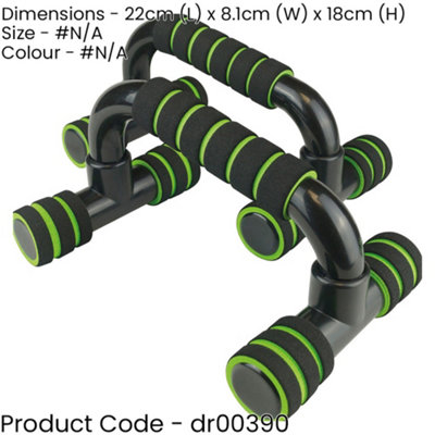 2 PACK Push Up Bars - Non Slip Foam Grips - Upper Body Muscle Builder ...