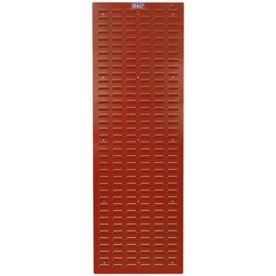 2 Pack Red Louvre Wall Mounted Storage Bin Panel 500 x 1500mm for Warehouse Organization