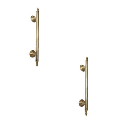 2 PACK Regent Polished Brass Pull Handle - 460x20mm - Door Handle
