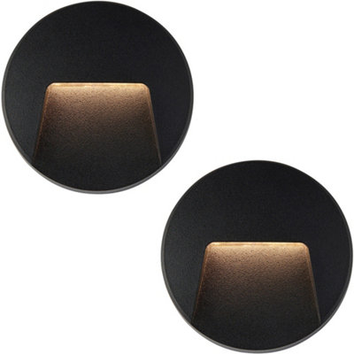 2 PACK Round Outdoor IP65 Pathway Guide Light - Indirect CCT LED ...