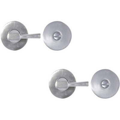 2 PACK Satin Anodised Aluminium Easy Turn & Release Lock - 50mm - Door Handle