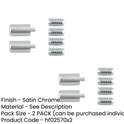 2 PACK Satin Chrome Locking Sash Stop for Enhanced Security - Window Fastener