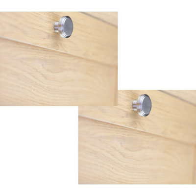 2 PACK Satin Nickel 40mm Cupboard Knob for Modern Interiors - Kitchen Cabinet Knob