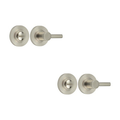 Curated visual reference: Picture Idea: 2 Pack Satin Nickel Easy Turn Release Lock For Luxurious