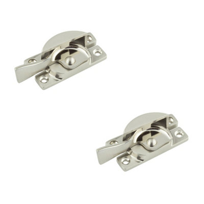 2 PACK Satin Nickel Fasteners for Modern Windows - Window Fastener