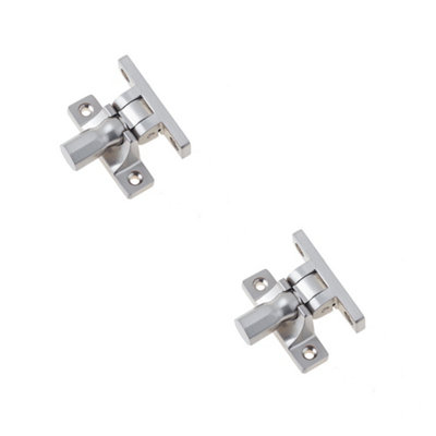 2 PACK Satin Nickel Fasteners Pattern 2 for Stylish Interiors - Window Fastener