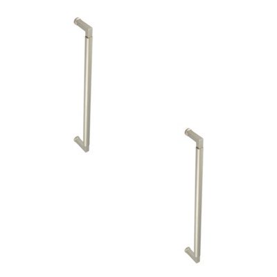 2 PACK Satin Nickel Pull Handle 425mm with Bolt Through Fixing for Stylish Interiors - Door Handle