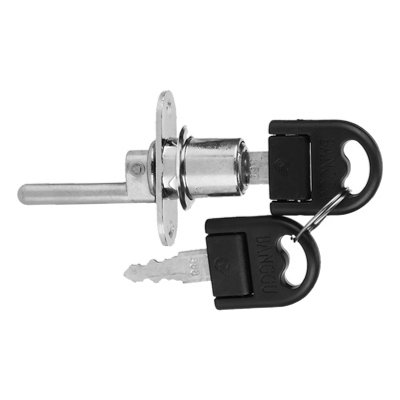 2-Pack Silver Cabinet Locks with Keys for Wardrobes and File Drawers(19mm Head)