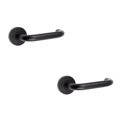 2 PACK Sleek Black Stainless Steel Door Handle for Modern Interiors - Interior Handle