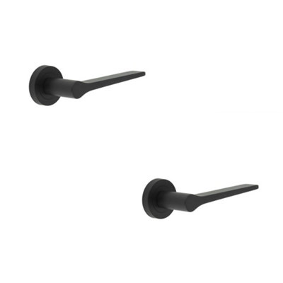 2 PACK Sleek Matt Black Door Handle for Modern Interiors - Interior Handle