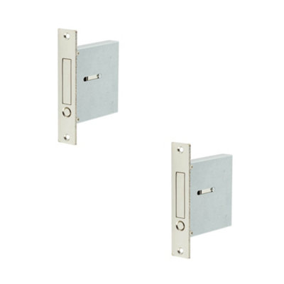 2 PACK Sleek Polished Chrome Sliding Door Edge Pull for Modern Spaces