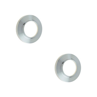 2 PACK Sleek Satin Nickel Chamfered Outer Roses for Doors - Door Handle