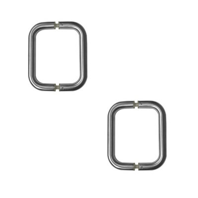 2 PACK Sleek Stainless Steel 22mm D Shape Pull Handle for B2B Fixing - Satin Finish - Door Handle