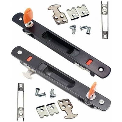 2 Pack Sliding Door Lock, Glass Sliding Door Handles, Flush Mount ...