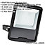 2 PACK Slim Outdoor IP65 Floodlight - 150W Daylight White LED - High Output