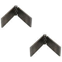 2 Pack Solid Drawn Steel Butt Hinge Extra Heavy Duty Industrial 50x240mm