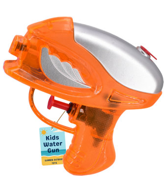2 Pack Space Kids Water Pistols Toy Gun 11cm - Orange and Blue - 2 Packs