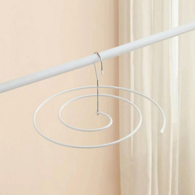 2 Pack Spiral Shaped Sheet/Blanket Hangers Stainless Steel White