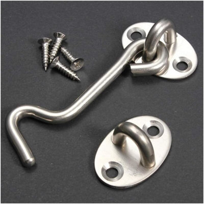 Axio DOITOOL 2Pcs Barn Door Lock Heavy Duty Stainless Steel Barn Door Latch Window Latch Cabin Hook Eye Latch