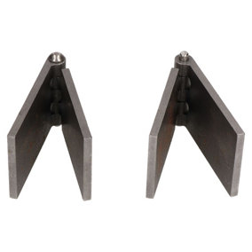 2 Pack Steel Butt Hinges Weld-On Extra Heavy Duty Industrial 50x161mm