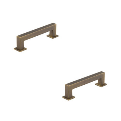 2 PACK Stylish 128mm Antique Brass Cabinet Handle for Modern Elegance - Kitchen Drawer Pull Handle