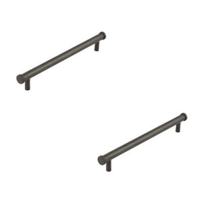 2 PACK Stylish 224mm Dark Bronze Cabinet Handle for Modern Interiors Kitchen Drawer Pull Handle