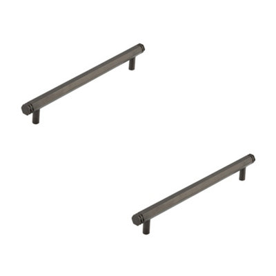 2 PACK Stylish 224mm Dark Bronze Cabinet Handle for Modern Interiors - Kitchen Drawer Pull Handle