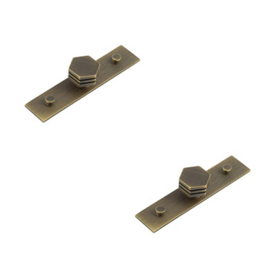 2 PACK Stylish 30mm Antique Brass Cupboard Knob for Modern Interiors - Kitchen Cabinet Knob