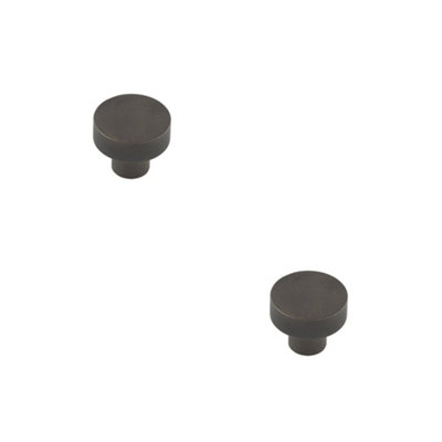 2 PACK Stylish 30mm Dark Bronze Cupboard Knob for Elegant Interiors - Kitchen Cabinet Knob