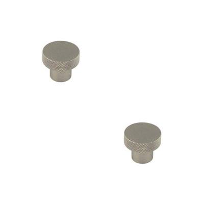 2 PACK Stylish 30mm Satin Nickel Cupboard Knob for Modern Interiors - Kitchen Cabinet Knob