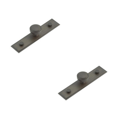 2 PACK Stylish 30mm Stepped Cupboard Knob in Dark Bronze Finish - Kitchen Cabinet Knob