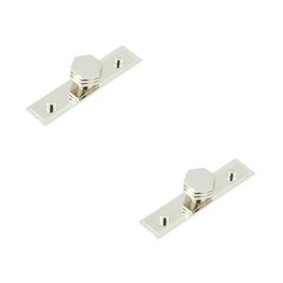 2 PACK Stylish 30mm Stepped Polished Nickel Cupboard Knob for Modern Interiors - Kitchen Cabinet Knob